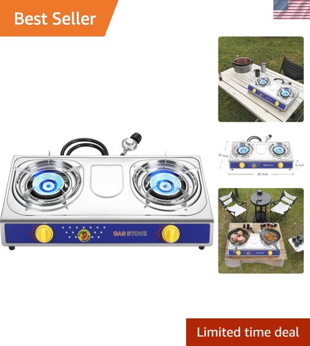 Stainless steel dual burner - stainless,