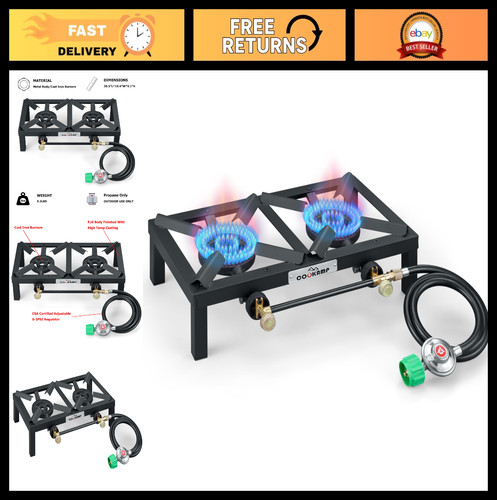 Double burner propane camp - burner,