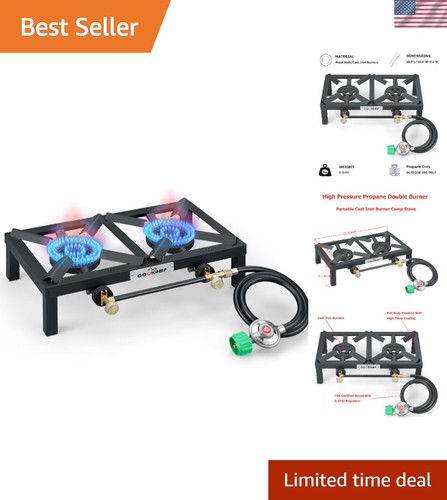 Propane double burner angle - burner,